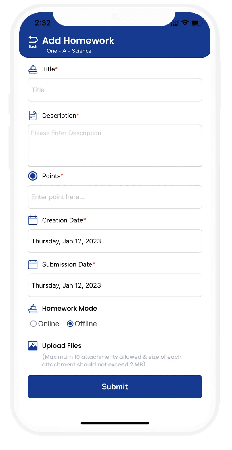 Create Homework